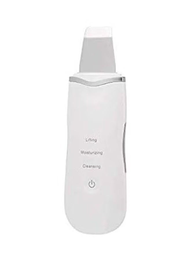 MUYE Ultrasonic Deep Facial Clean Machine Skin Scrubber Blackhead Removal Pimple Extractor Pores Unclog Face Cleanser Peeling Shovel Rechargeable White - Image 2